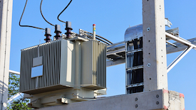 Step-Down Transformer: High Voltage (HV) to Low Voltage (LV)