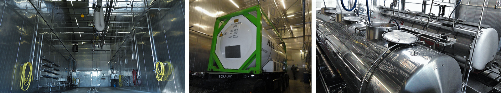 Truckcleaning Venlo verwendet elektrische Kesselkräne mit JP-Flüssigkeit zur Reinigung von LKW-Tanks.