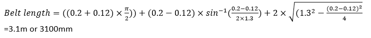équation v-belt