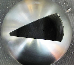 V-shaped bore in a v-port ball valve