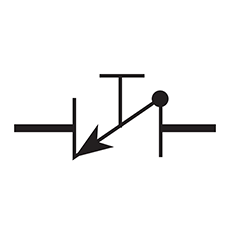 symbole de la valve - clapet anti-retour