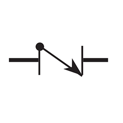 Symbole de la valve de contrôle
