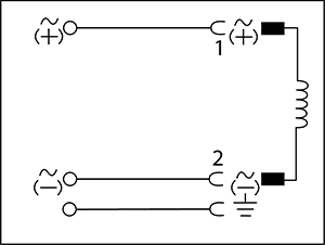 Schéma de câblage sans circuit à 2 broches