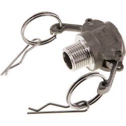 Acoplamiento de acero inoxidable Camlock DN 15 (1/2) R 1/2 rosca macho tipo B MIL-C-27487