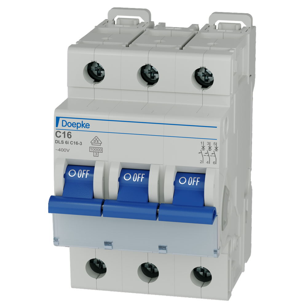 Doepke DLS 6I C16 3-Pole 10kA Circuit Breaker ID 09916293 USA Supply